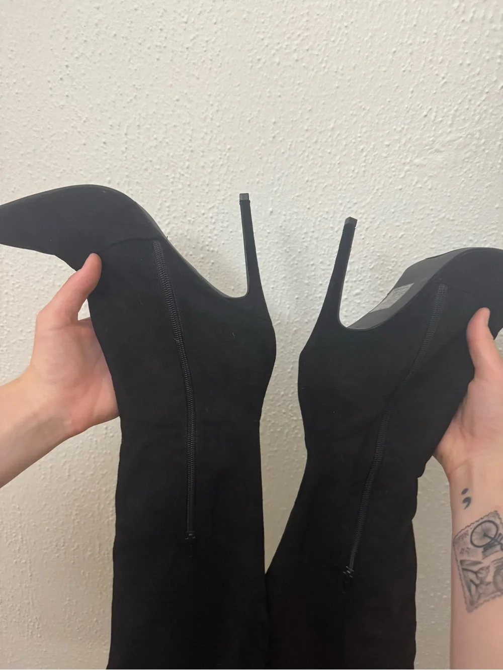 Black Over-the-Knee Stiletto Boots - Elegant Women’s Fashion